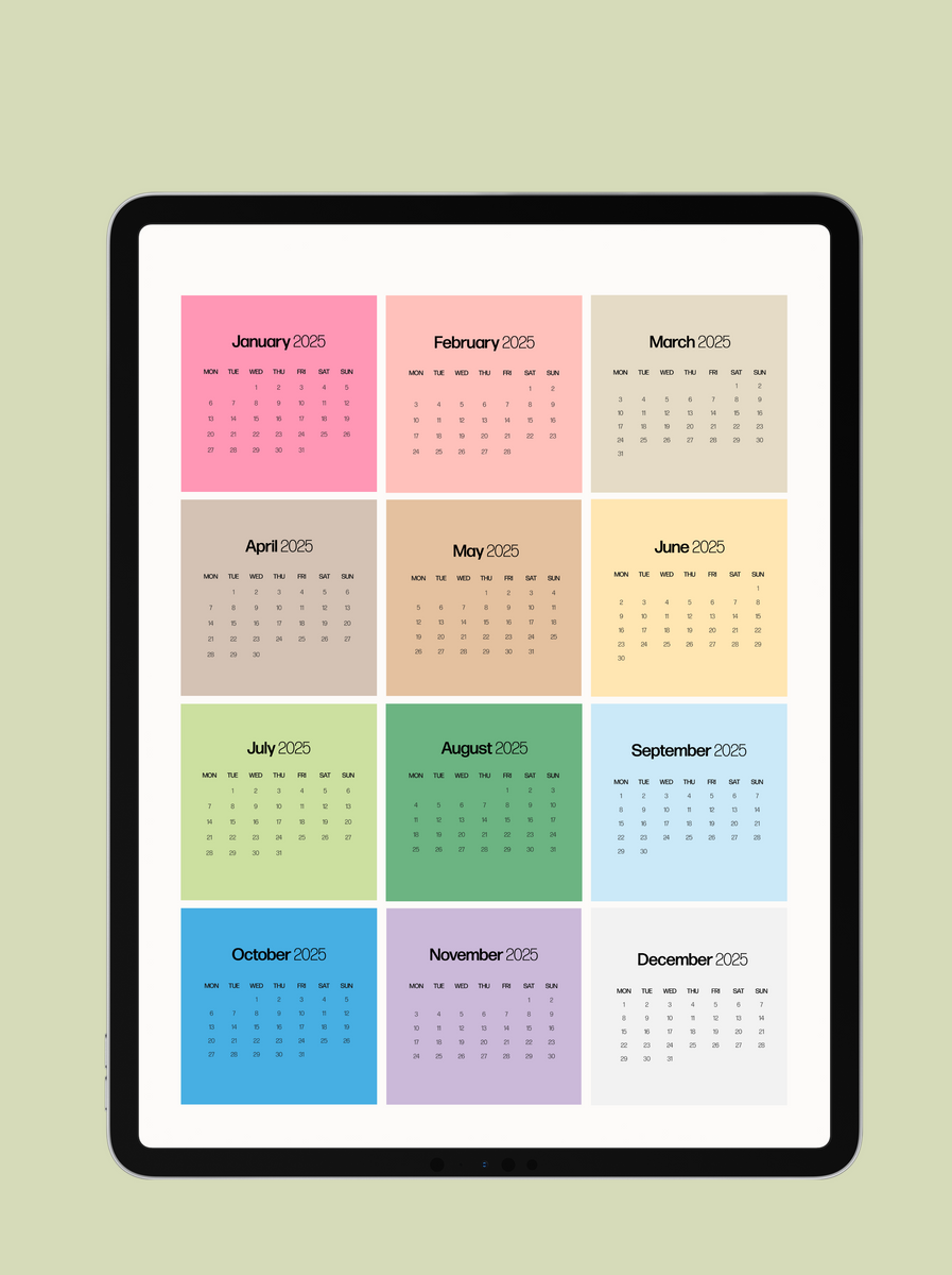 2025 Calendar Stickers Flourish Planner