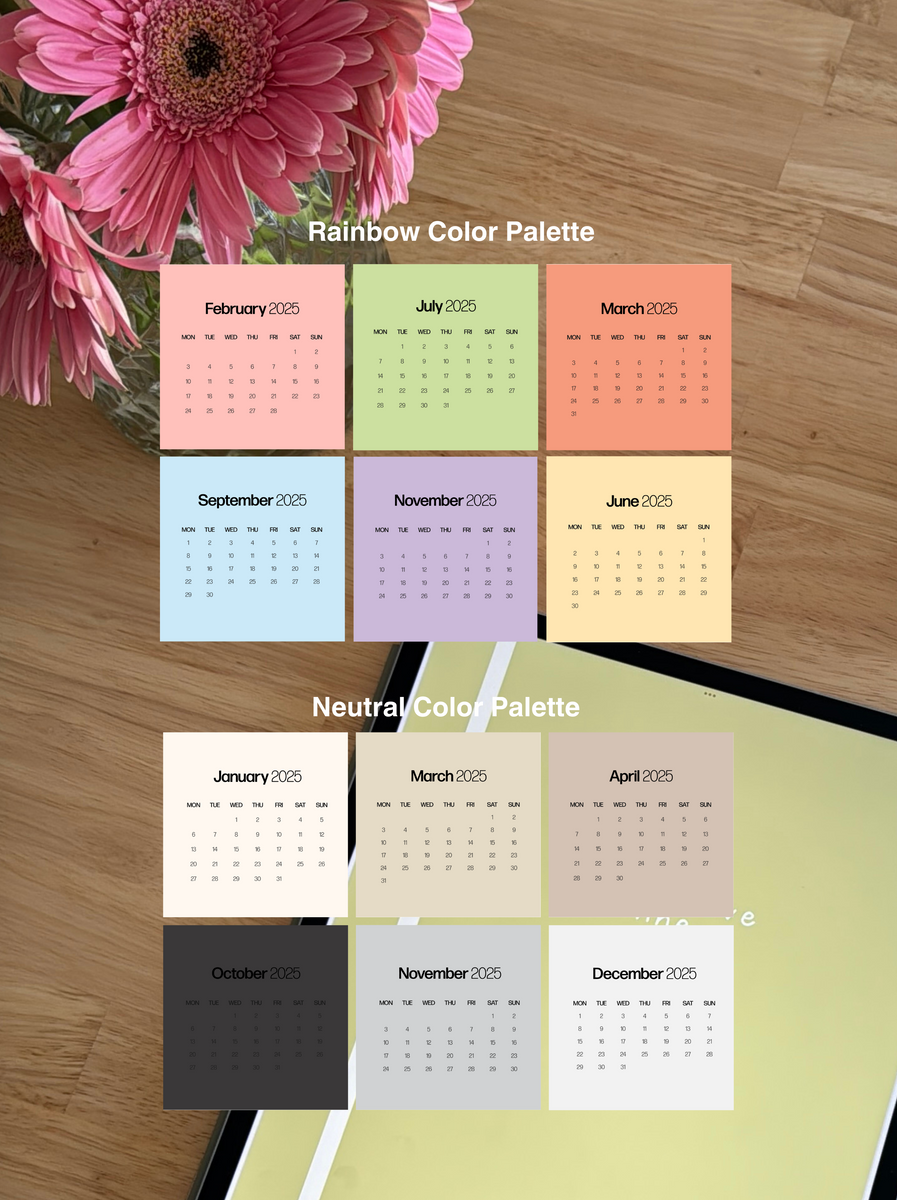 2025 Calendar Stickers Flourish Planner