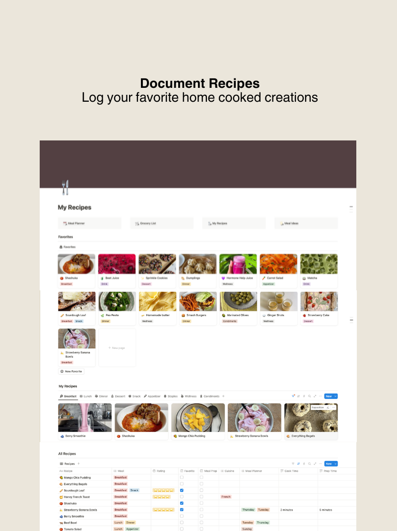 Notion Meal Planner