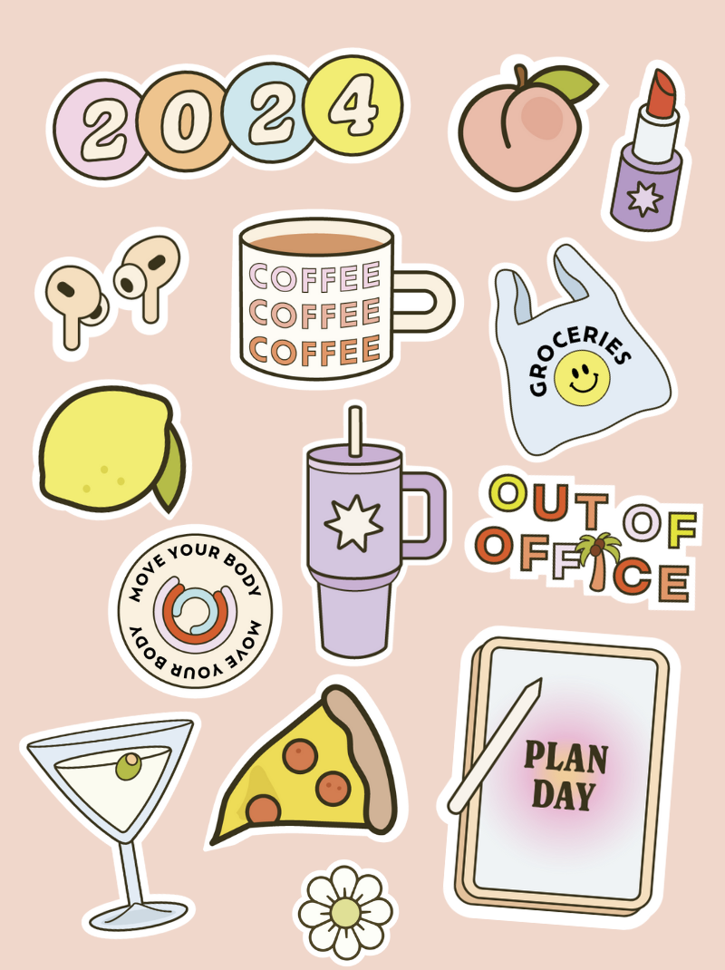 2024 Productivity Stickers