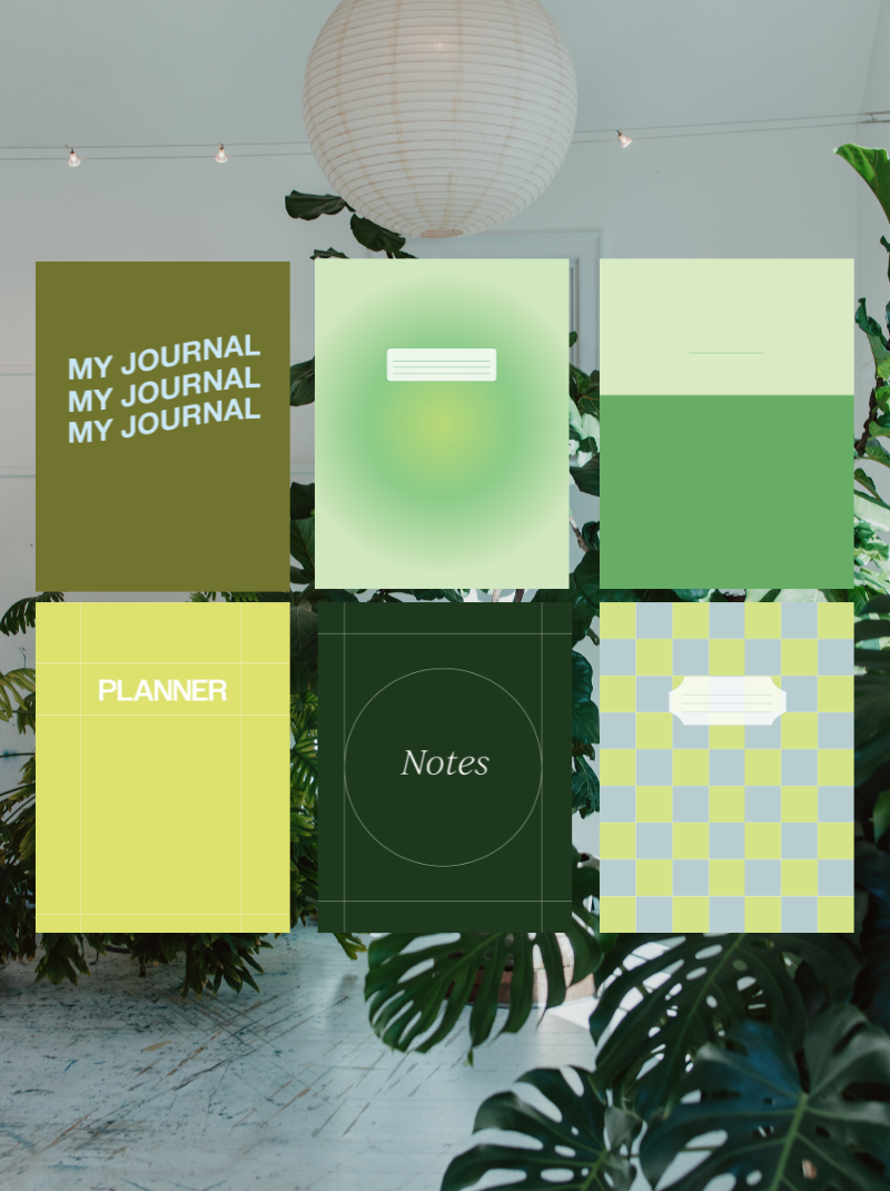Green Digital Notebook Covers – Flourish Planner