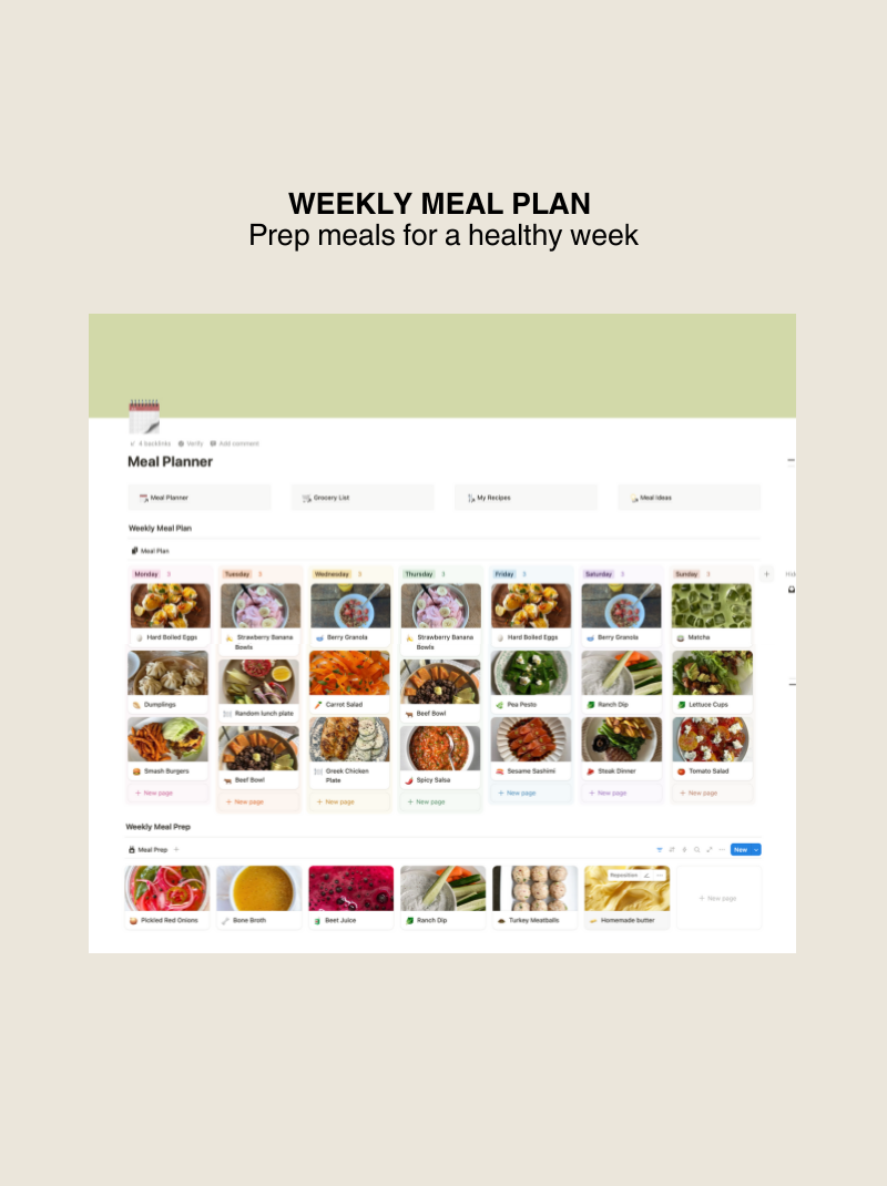 Notion Meal Planner