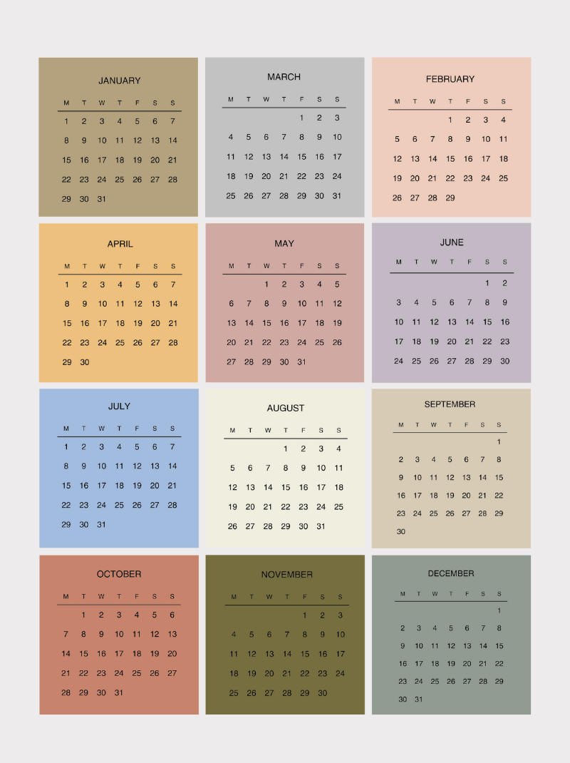 2025 Calendar Sticker Versus Book