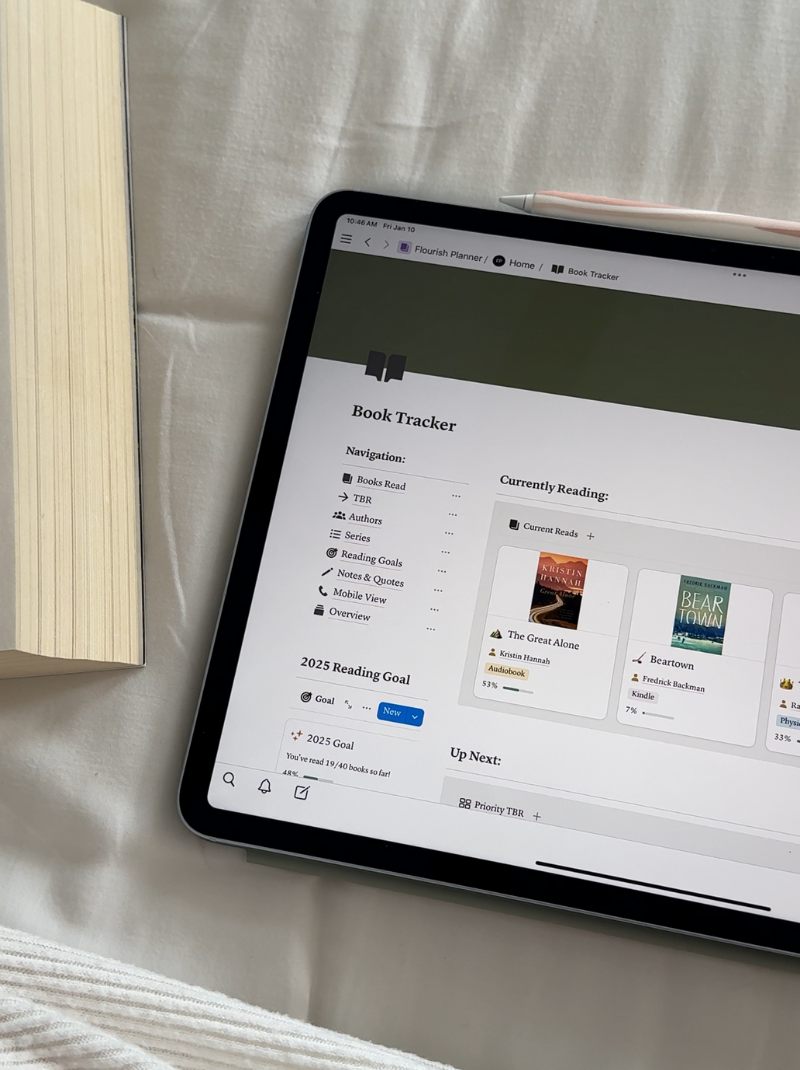 Notion Book Tracker – Flourish Planner