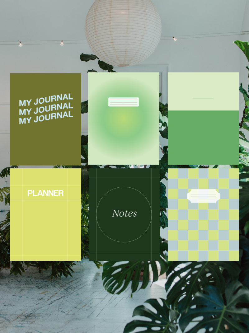 Green Digital Notebook Covers