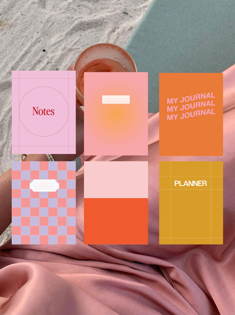 Pink Digital Notebook Covers