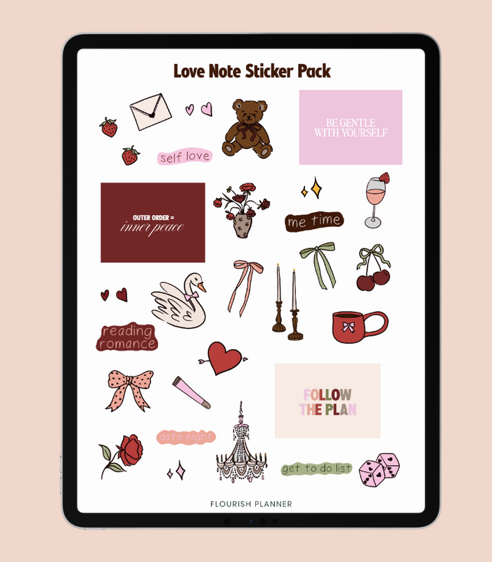 Love Note Digital Stickers