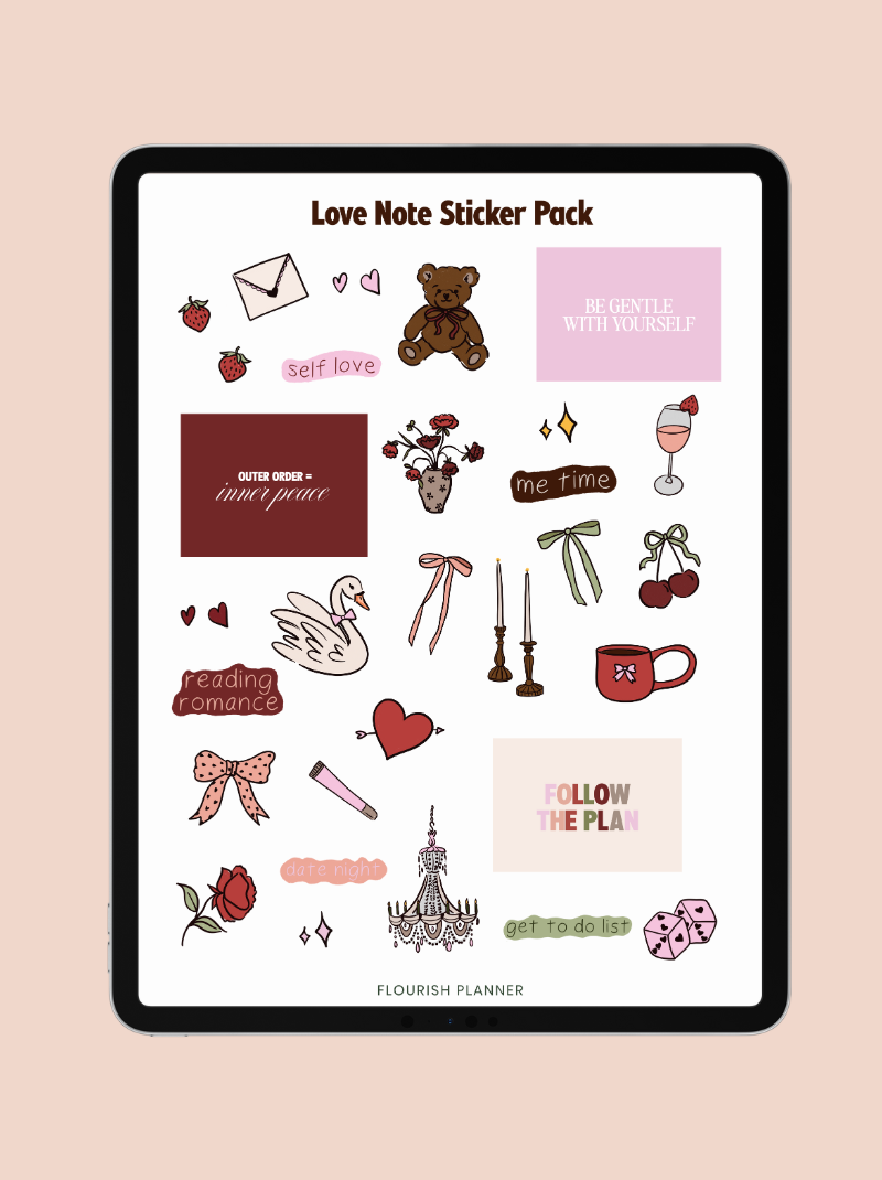 Love Note Digital Stickers